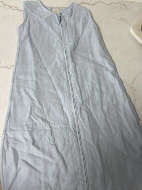 Light Blue Sleeveless Zip-Front Sleep Sack Mushie